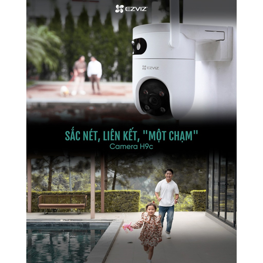 Mô tả Camera ezviz ngoài trời 2 mắt kép dual camera 10MP H9C và 6M chống nước xoay 360 độ - 4