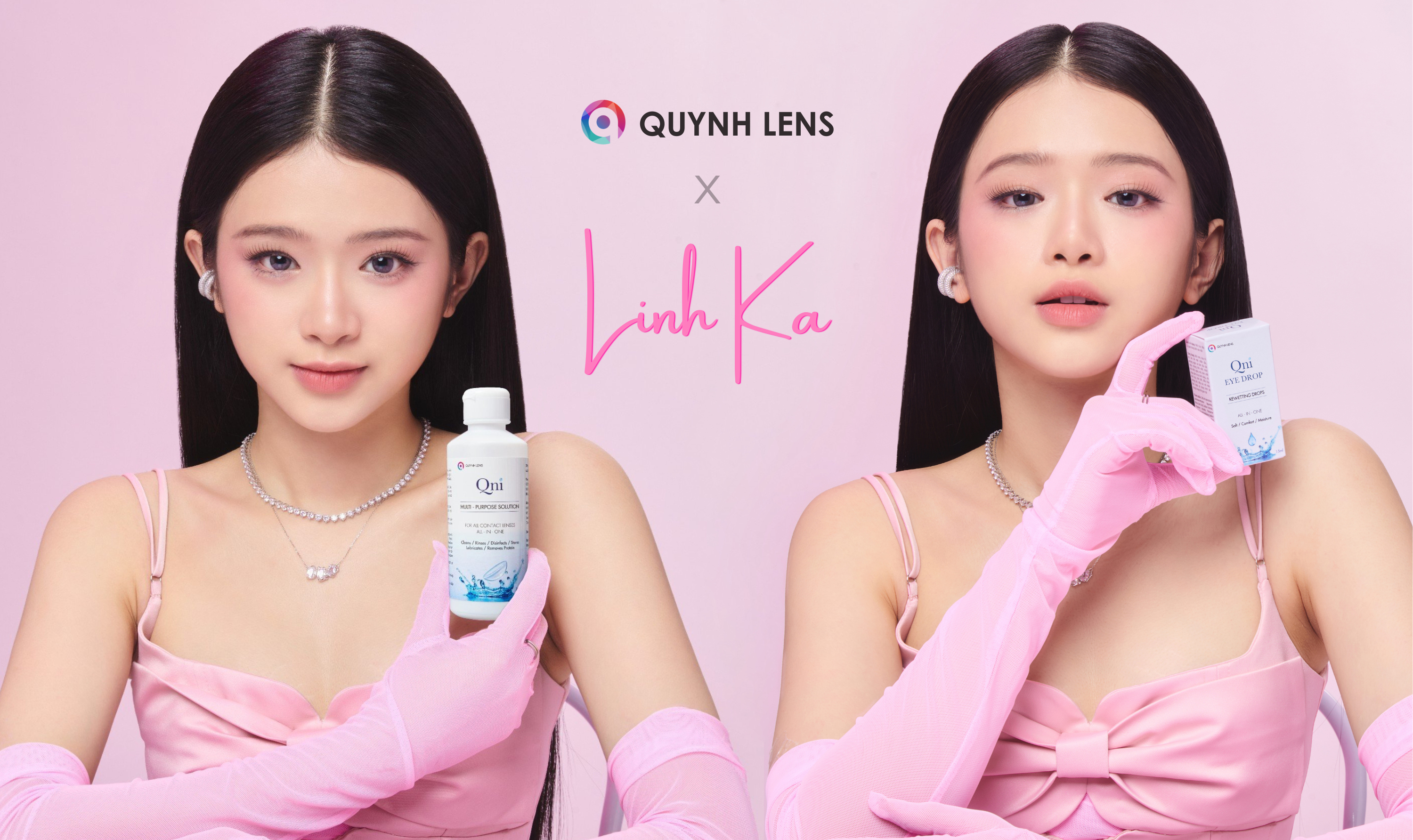 Mô tả Nước ngâm và Nhỏ mắt lens Hàn Quốc QUYNH LENS - 1