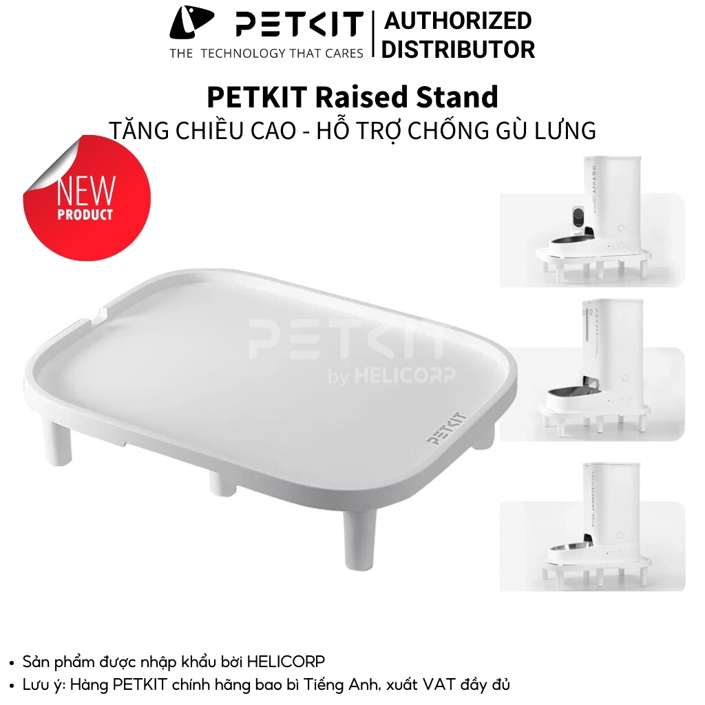Mô tả Bậc Thang Hạn Chế Kiến, Tăng Chiều Cao Cho Máy Cho Chó Mèo Ăn PETKIT - chống gù lưng cho chó mèo - 1