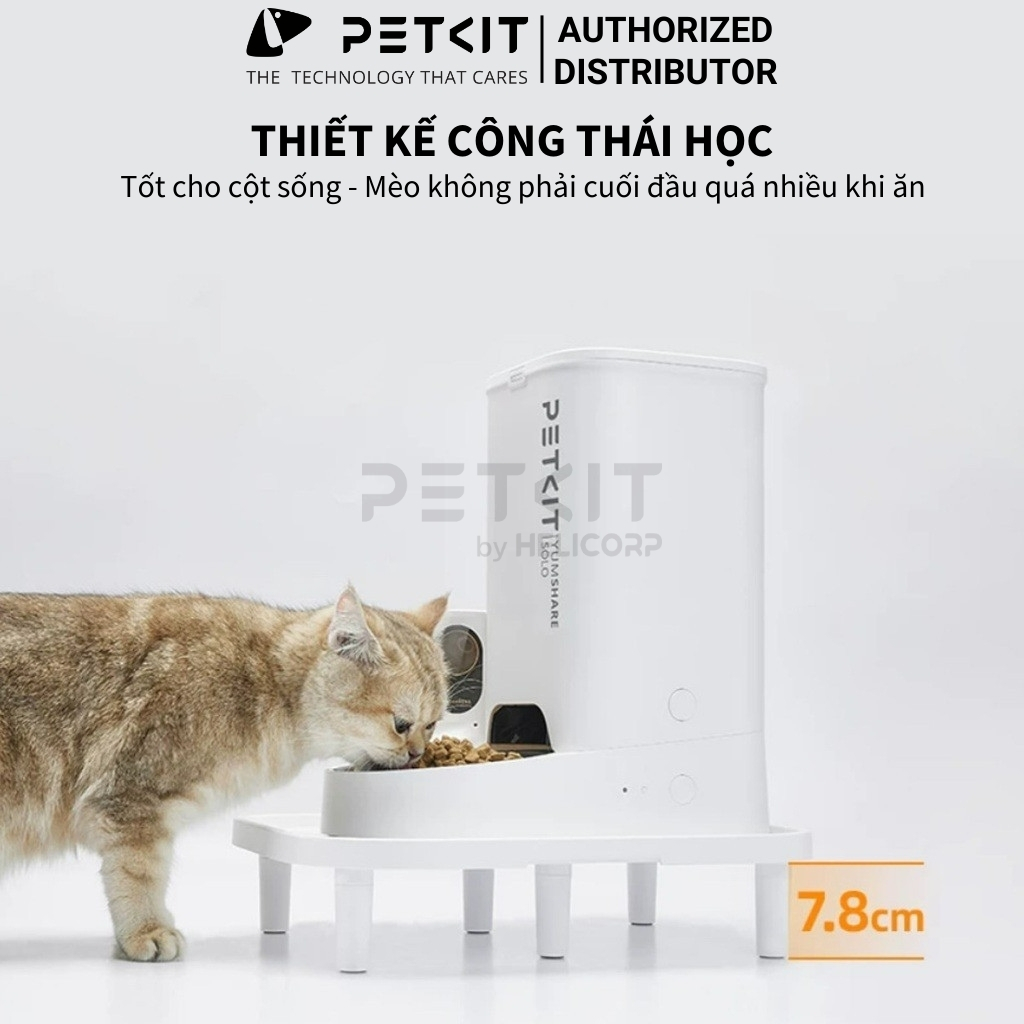 Mô tả Bậc Thang Hạn Chế Kiến, Tăng Chiều Cao Cho Máy Cho Chó Mèo Ăn PETKIT - chống gù lưng cho chó mèo - 4