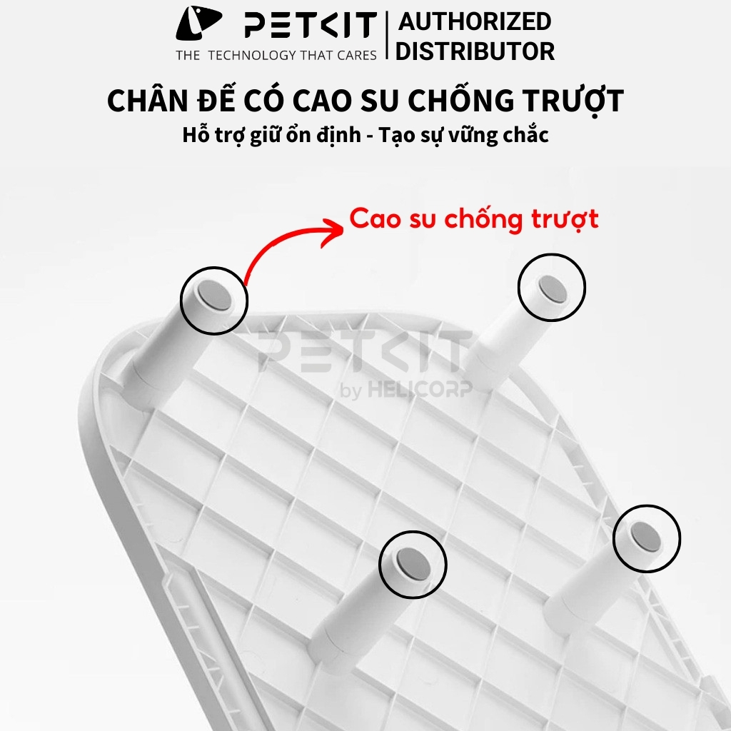 Mô tả Bậc Thang Hạn Chế Kiến, Tăng Chiều Cao Cho Máy Cho Chó Mèo Ăn PETKIT - chống gù lưng cho chó mèo - 7