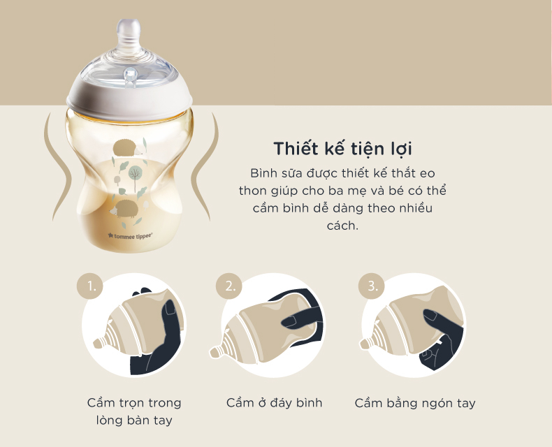 Mô tả Bình Sữa PPSU Ty Siêu Mềm Tự Nhiên Tommee Tippee Natural Start, Hồng (Bộ 1 Bình 260ml và 1 Bình 150ml) - 4