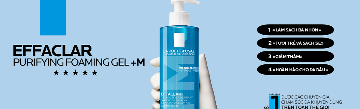 Mô tả Gel rửa mặt tạo bọt dành cho da dầu mụn La Roche-Posay Effaclar Foaming Gel 400ml - 6
