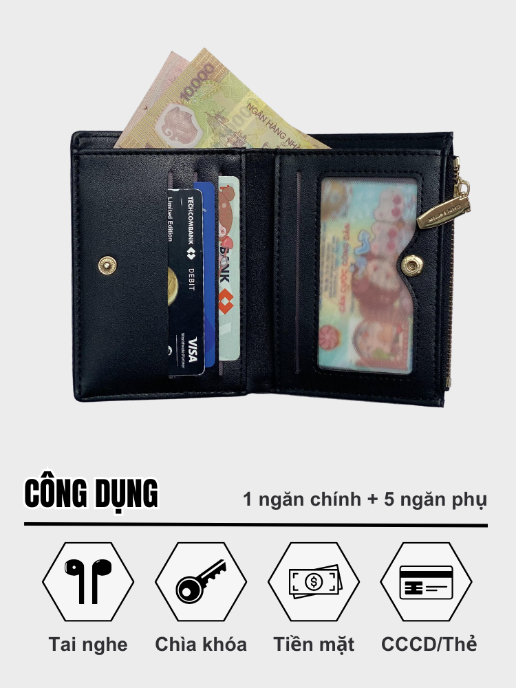 Ví Ngắn Nữ Mini Cầm Tay TAILIAN TL09 chi tiết 1