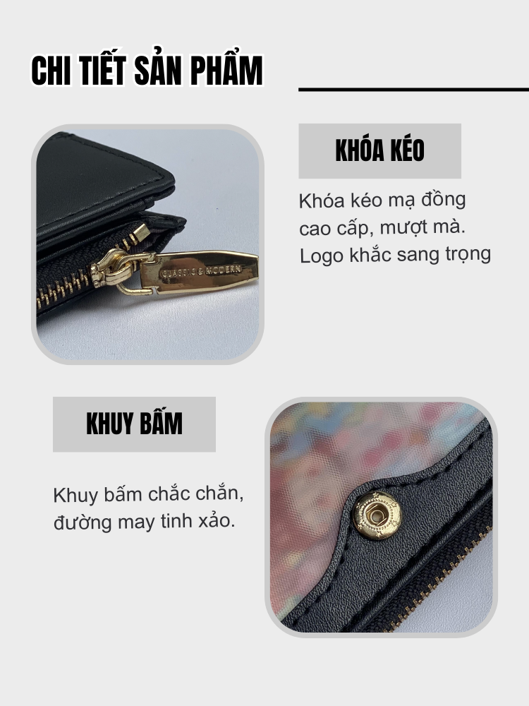 Ví Ngắn Nữ Mini Cầm Tay TAILIAN TL09 nội thất 1