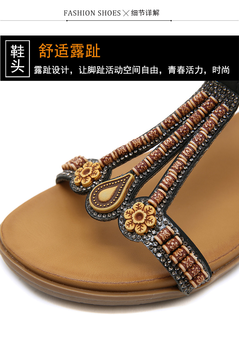 Chi tiết quai sandal nữ phối hoa