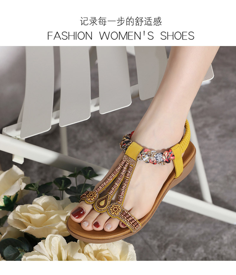 Mô tả Giày Sandal Nữ, Xăng Đan Đế Bằng Quai Hậu Dây Quai Phối Hoa Đế Cao 3Cm Phù Hợp Đi Học Đi Làm Đi Chơi - 10