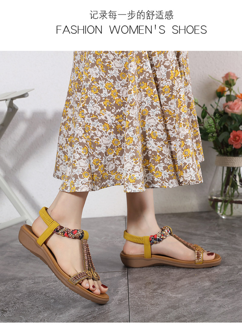 Mô tả Giày Sandal Nữ, Xăng Đan Đế Bằng Quai Hậu Dây Quai Phối Hoa Đế Cao 3Cm Phù Hợp Đi Học Đi Làm Đi Chơi - 11