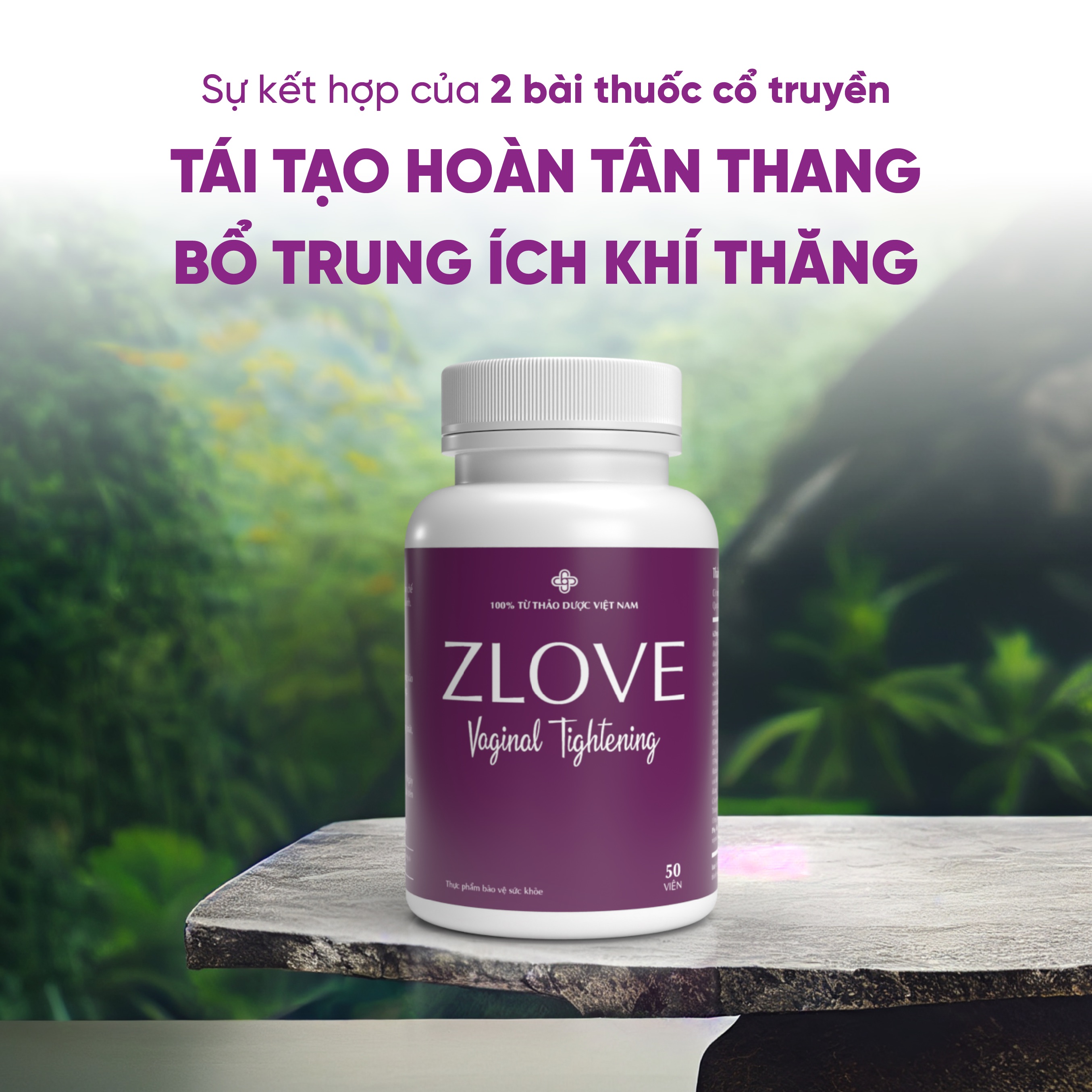 Mô tả Viên uống nội tiết tố nữ Zlove se khít và làm hồng vùng kín, giảm khô hạn, nấm ngứa ( Hộp 50 viên) - 1