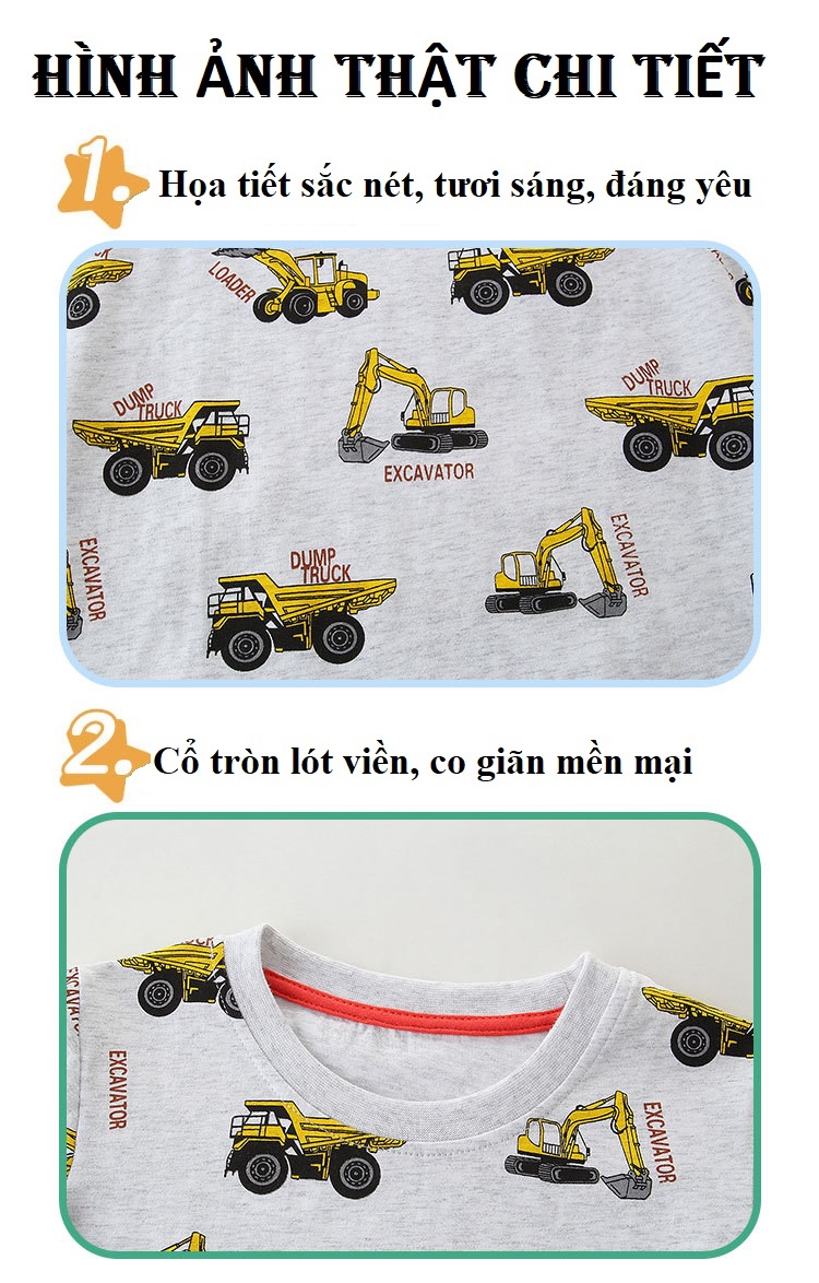 Mix đồ với áo cộc tay bé trai SKIDS