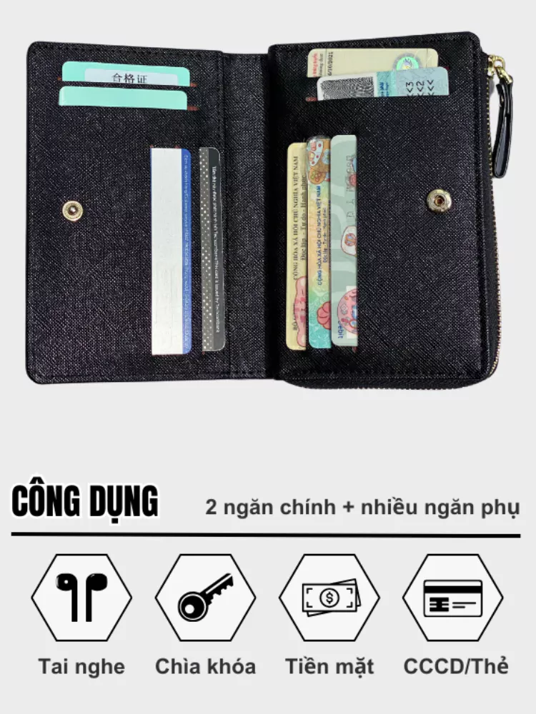 Ví Nữ Cầm Tay Da Xước