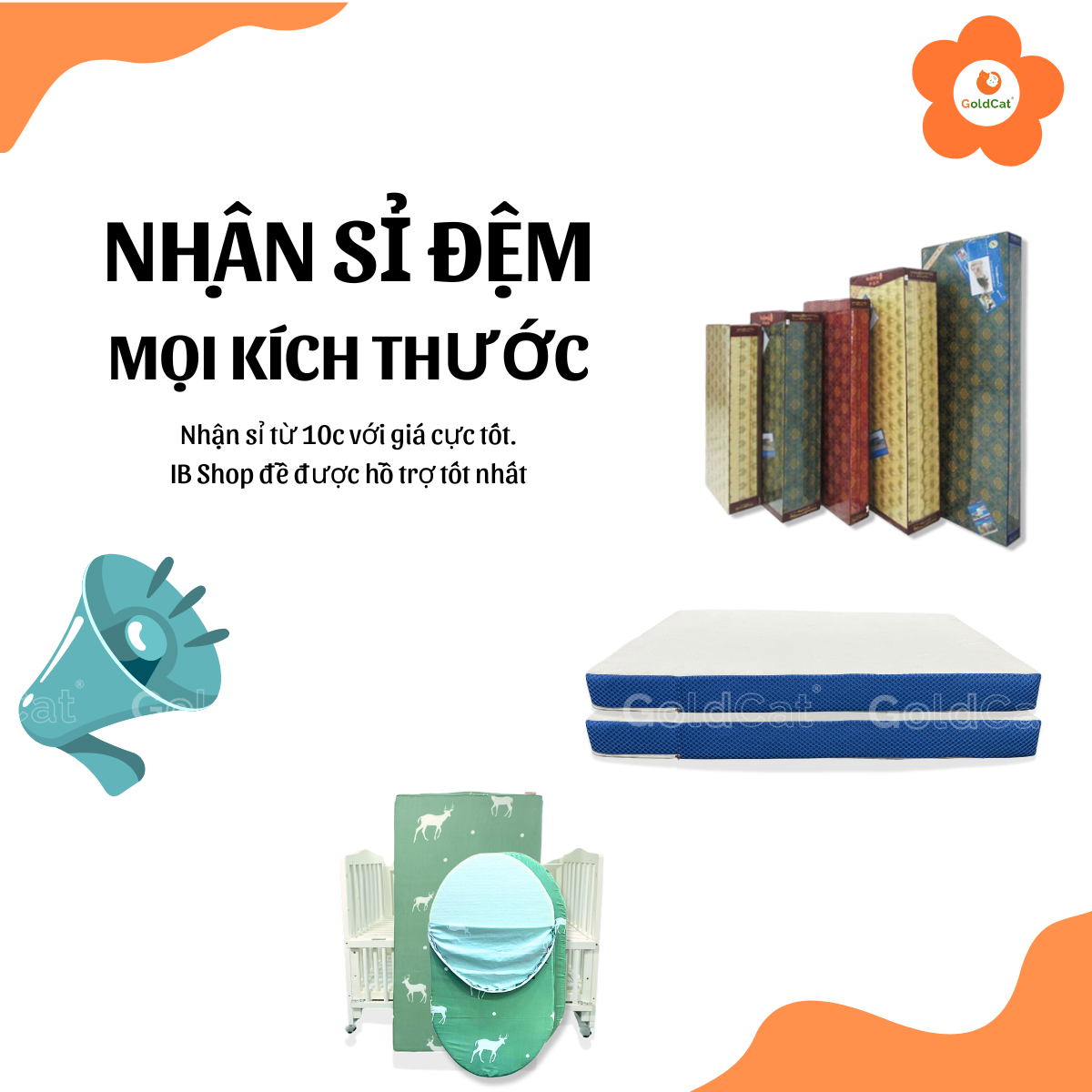 Mô tả Đệm Cũi Cho Bé Sơ Sinh GOLDCAT Dày 5cm Giúp Bé Ngủ Ngon Và Phát Triển Xương Toàn Diện, Kích Thước Đa Dạng - 4