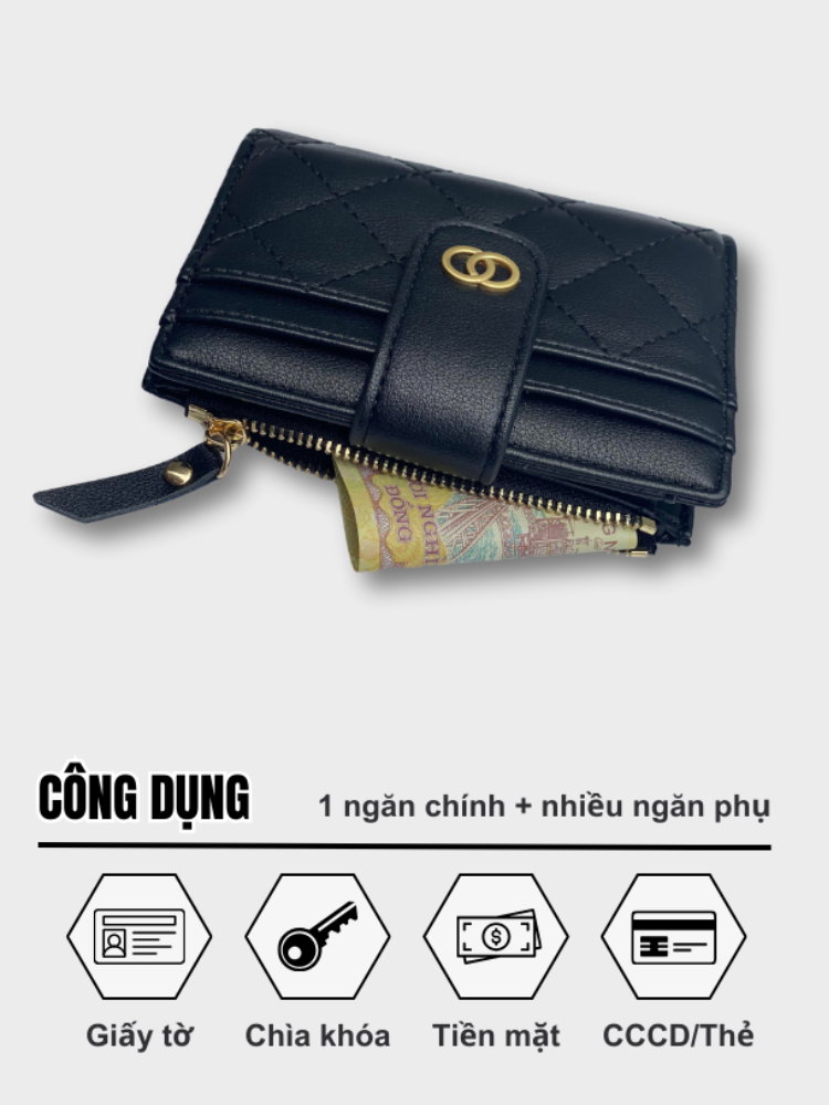 Mô tả Ví Ngắn Nữ Cầm Tay Chính Hãng TAILIAN Đựng Tiền Đựng Thẻ Da Cao Cấp Cực Đẹp Giá Rẻ TL12 - Tukado - 3