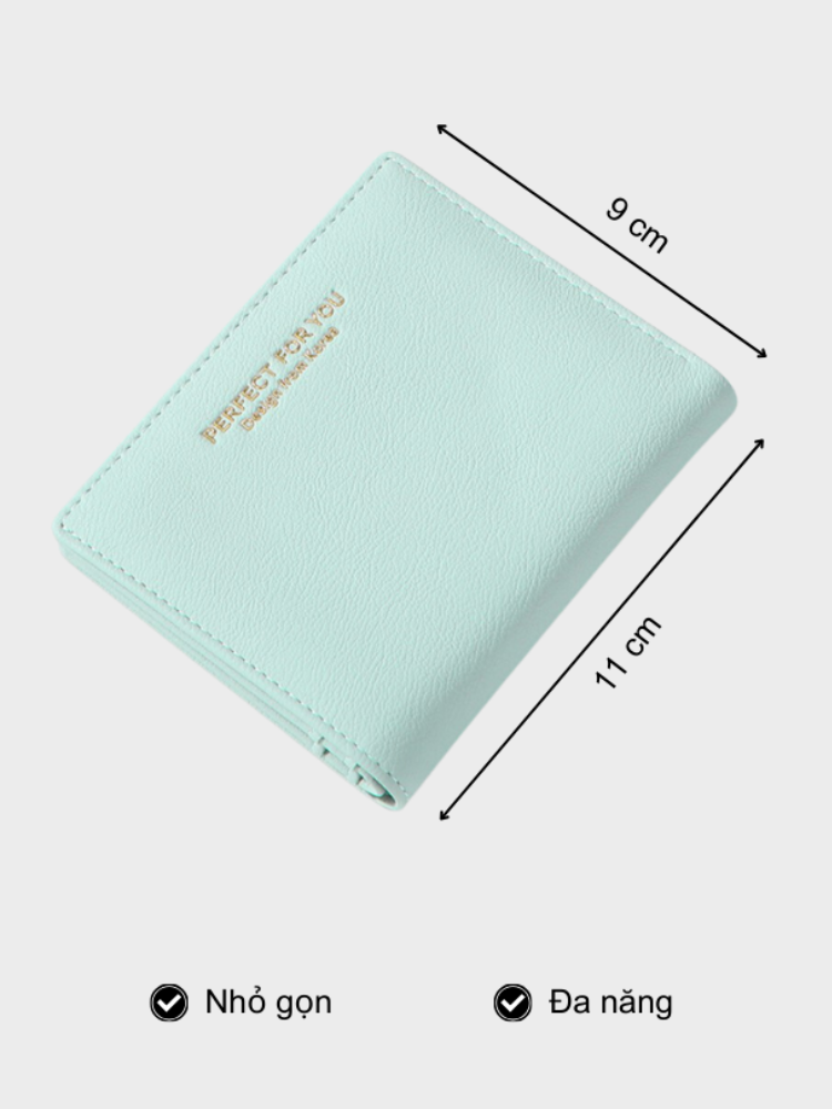 Mô tả Ví Nữ Mini Cầm Tay PERFECT FOR YOU Đựng Tiền Nhỏ Gọn Dáng Vuông Da Cao Cấp Cực Đẹp PFY01 - Tukado - 5