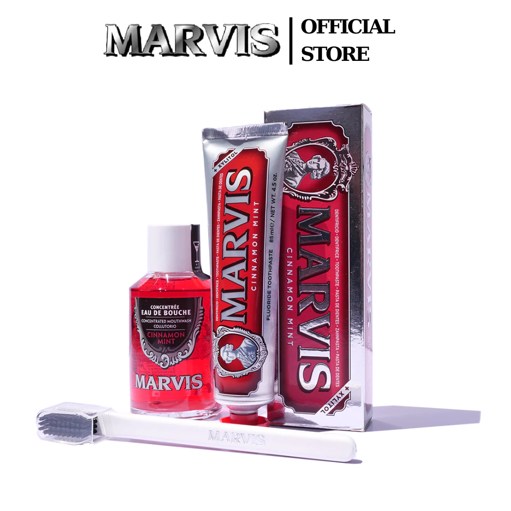 Mô tả Combo Nước Súc Miệng Và Kem Đánh Răng Marvis Cinnamon Làm Trắng, Thơm Miệng - Marvis - 1
