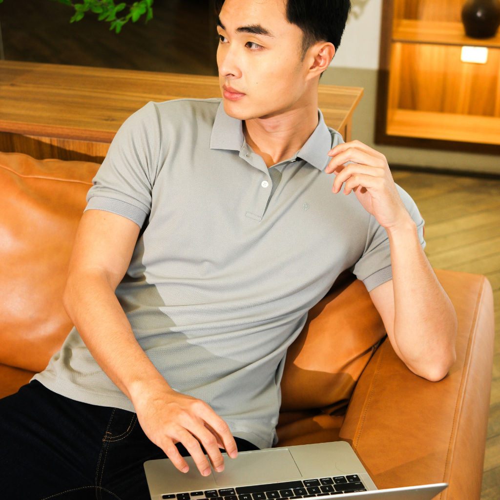 Mô tả Áo polo cộc tay nam Phan Nguyễn, chất liệu cotton mềm mại, thoáng mát, hạn chế nhăn nhàu, khử mùi tốt APC.241-242 - 4