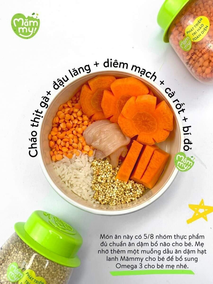 Mô tả Đậu hạt hữu cơ cho bé ăn dặm Mămmy: Đậu lăng đỏ, đậu gà, kiều mạch, diêm mạch, hạt chia, kê nếp cho bé từ 6 tháng tuổi - 5