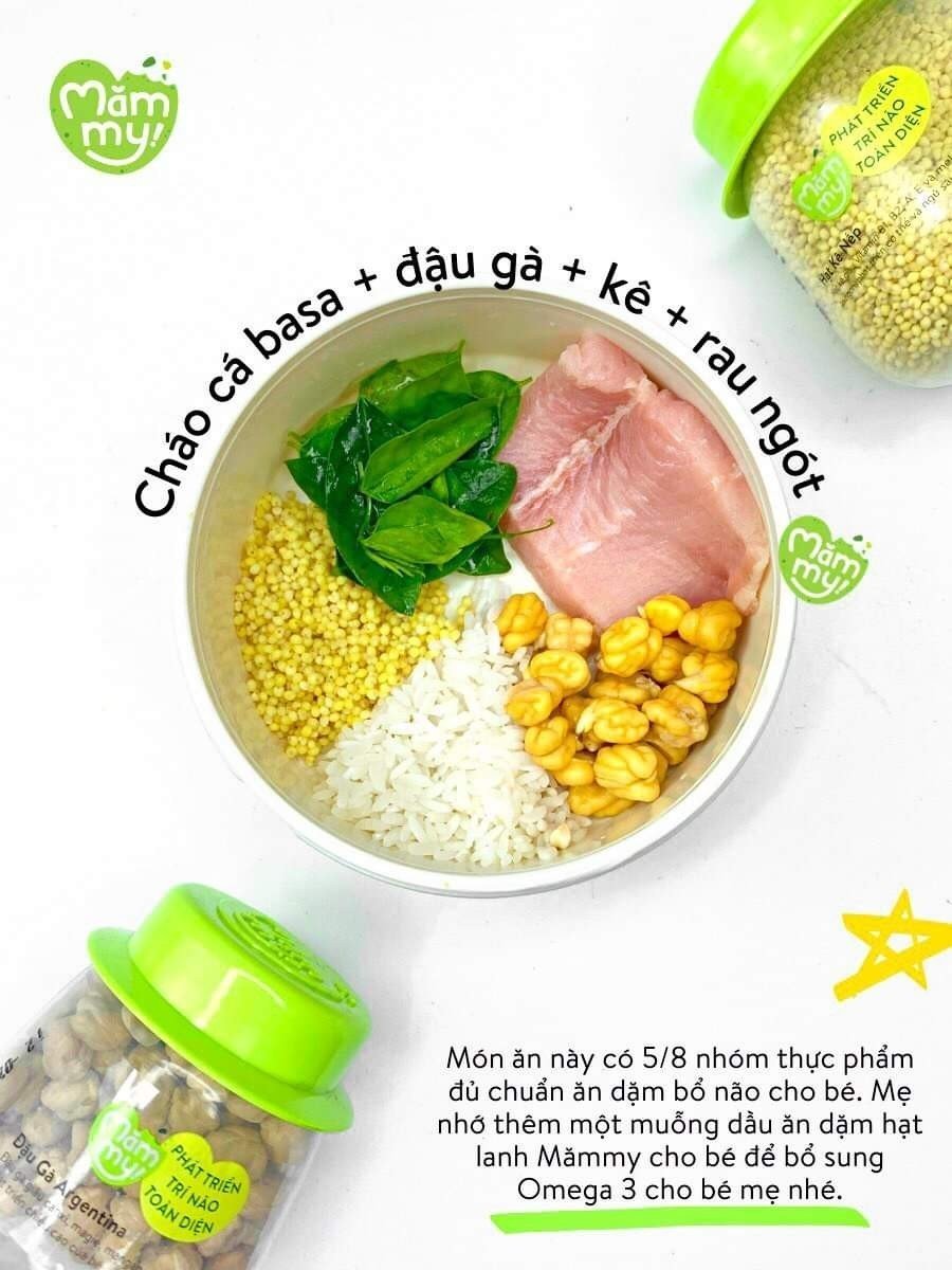 Mô tả Đậu hạt hữu cơ cho bé ăn dặm Mămmy: Đậu lăng đỏ, đậu gà, kiều mạch, diêm mạch, hạt chia, kê nếp cho bé từ 6 tháng tuổi - 10