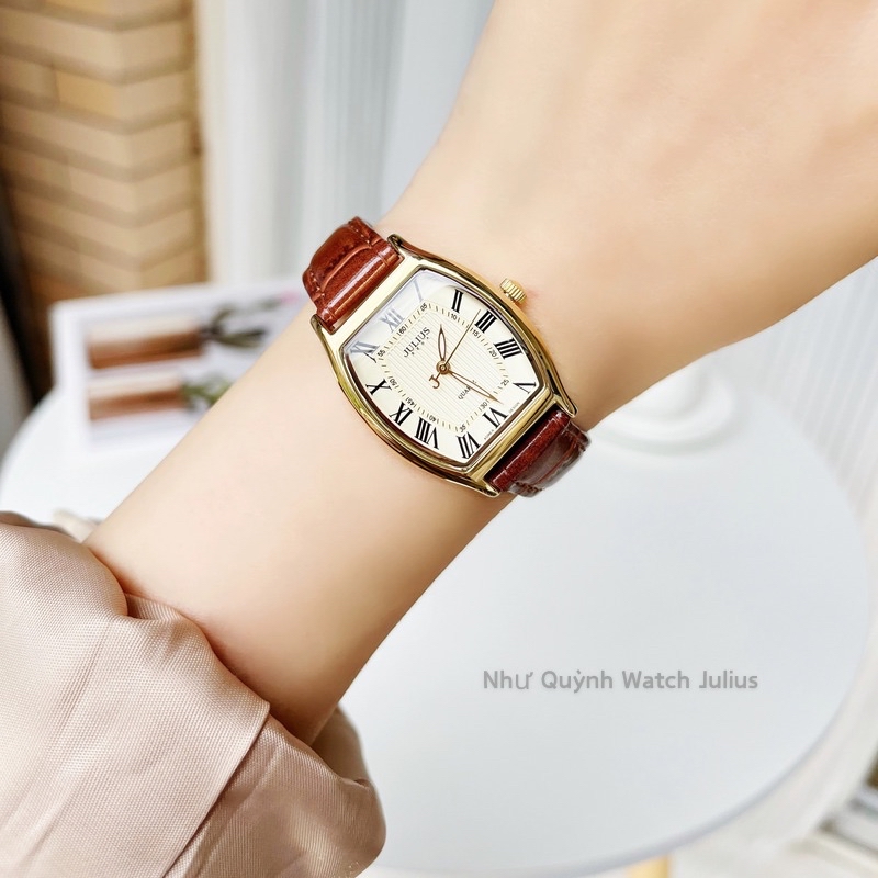 Đồng hồ nữ JA-703 Julius Hàn Quốc mặt oval - Màu 10