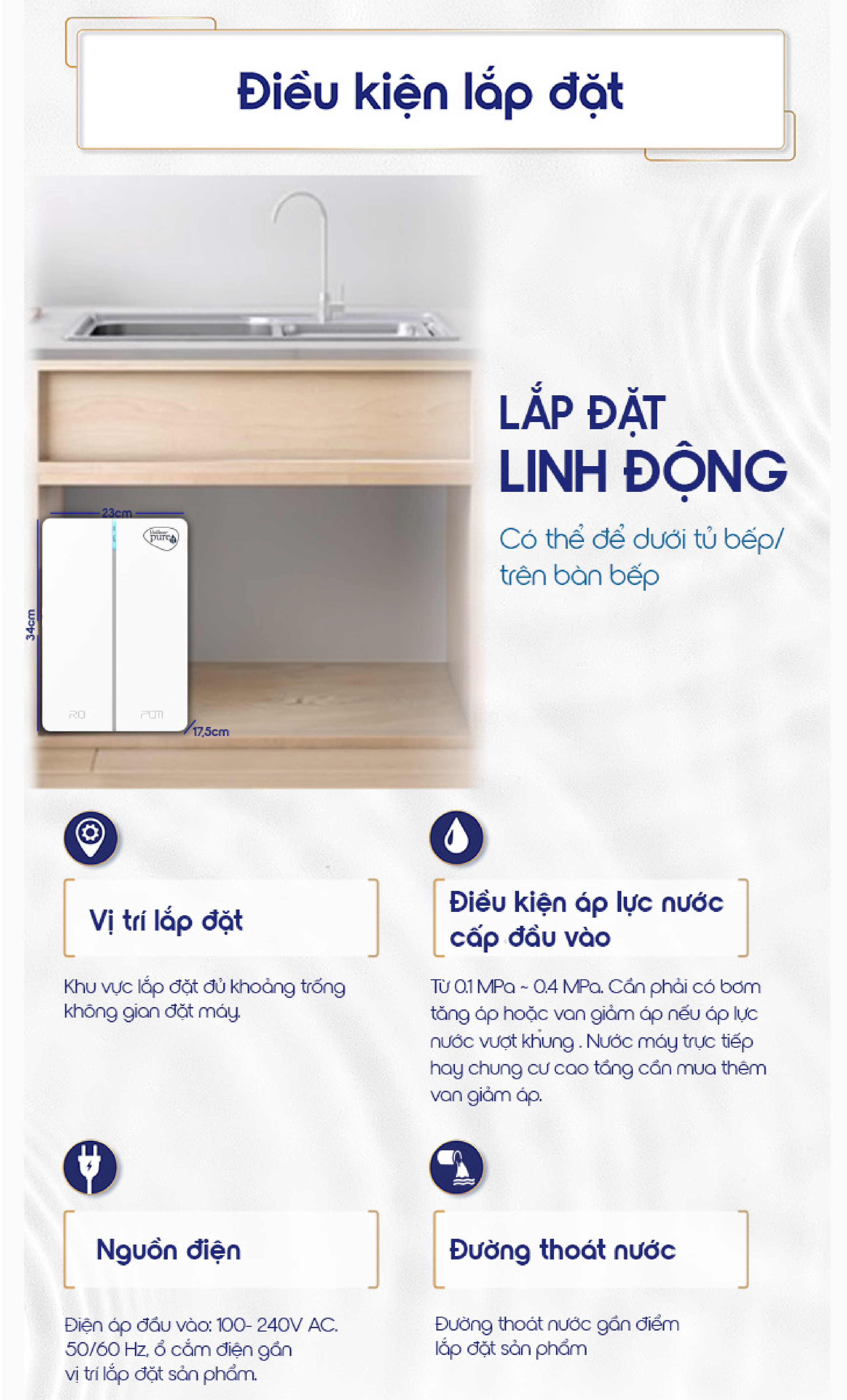 Mô tả Máy lọc nước Pureit Tanka Âm tủ bếp UR3140 [BH 12 THÁNG] - 6
