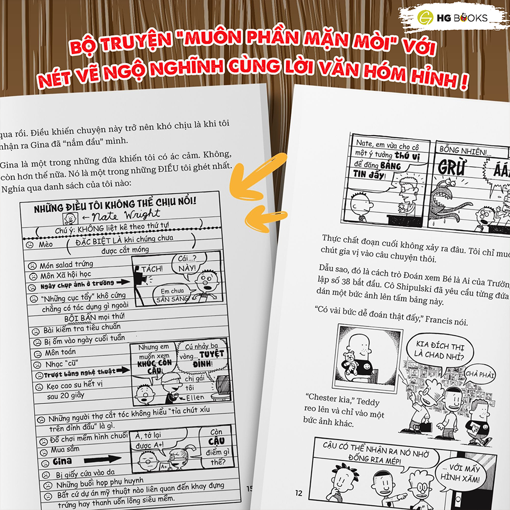 Mô tả Combo 3 cuốn sách song ngữ thiếu nhi Big Nate - Truyện tranh hài hước vui nhộn - 4