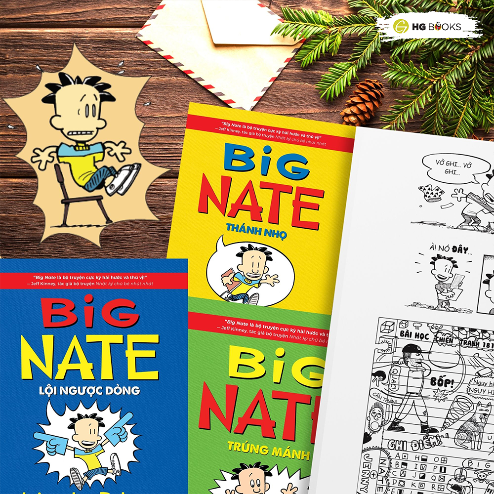 Mô tả Sách Thiếu Nhi - Big Nate - Bản Song Ngữ và Tiếng Việt Kèm File Nghe & Note Từ Vựng - HG Books - 1