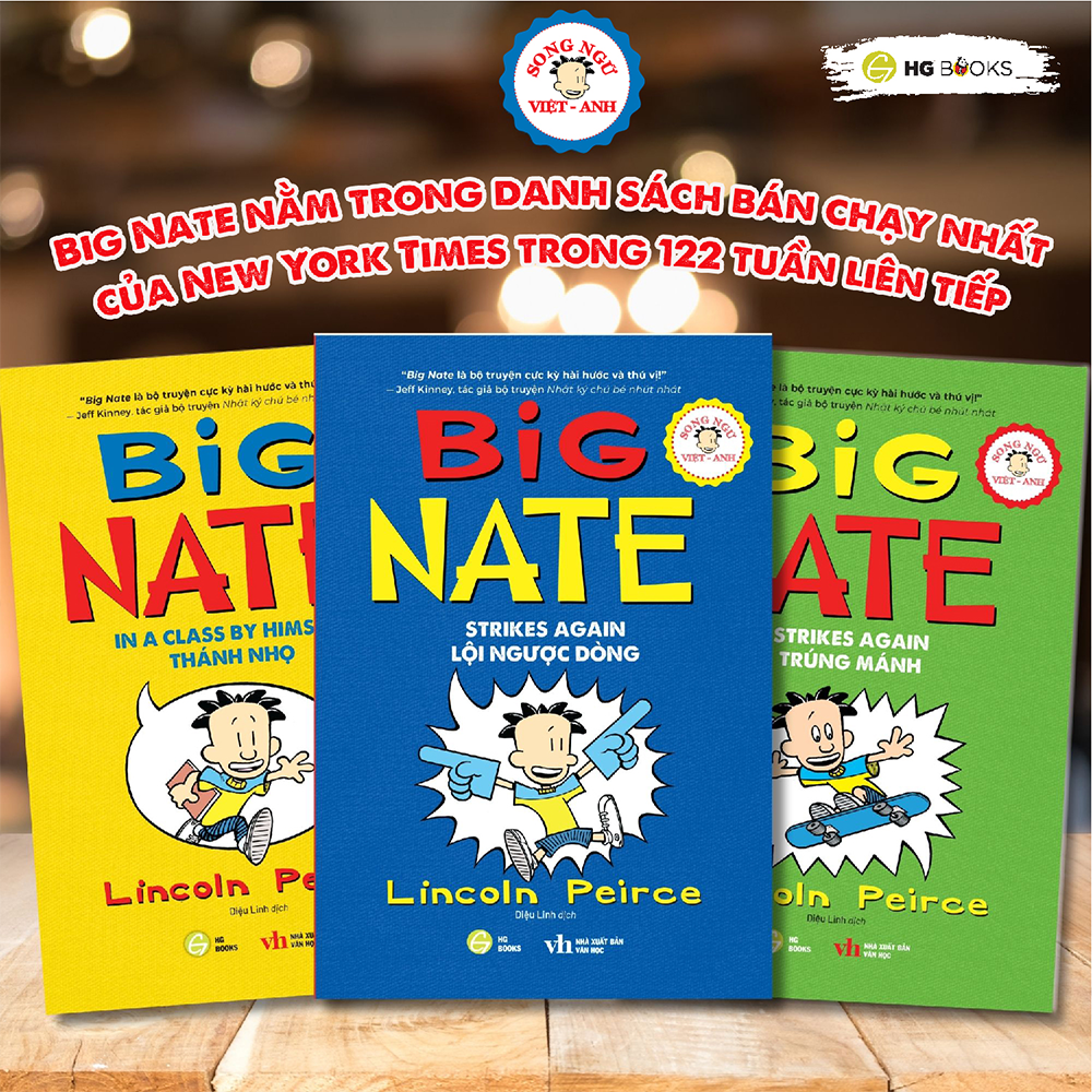 Mô tả Sách Thiếu Nhi - Big Nate - Bản Song Ngữ và Tiếng Việt Kèm File Nghe & Note Từ Vựng - HG Books - 2
