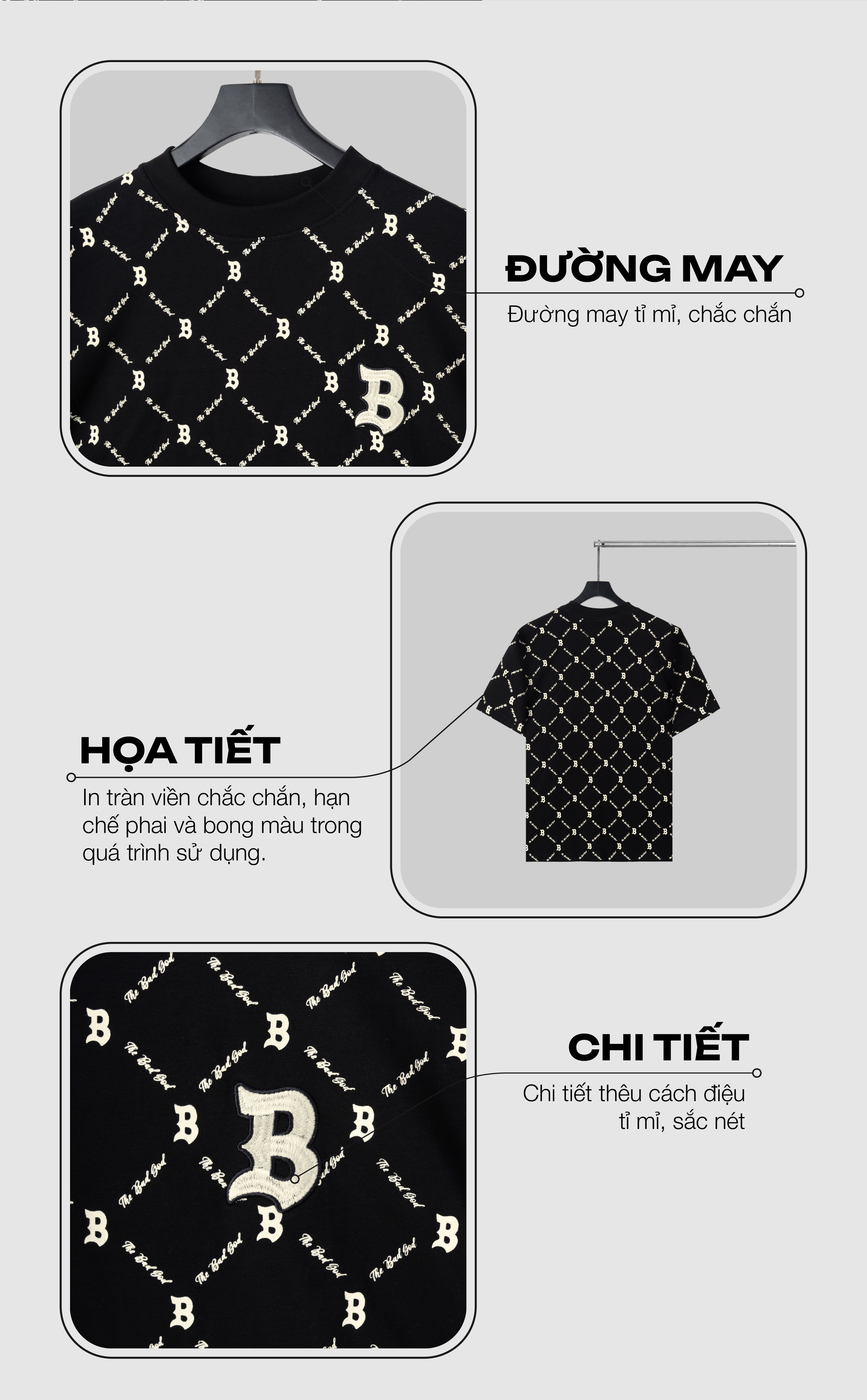 Mô tả Áo thun The Bad God White Logo - 2