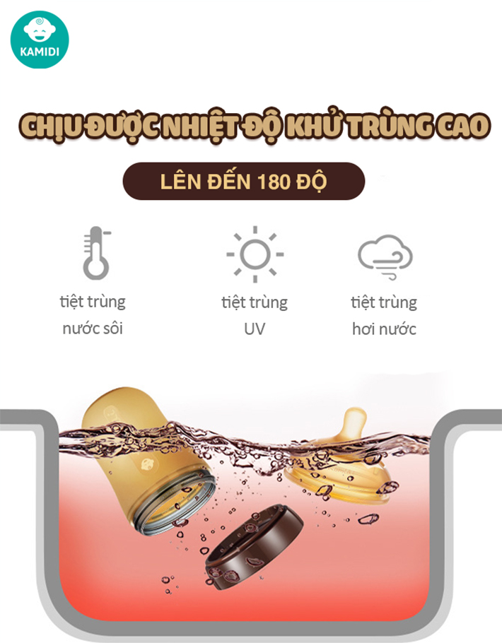 Mô tả Bình Sữa Kamidi Chất Liệu Silicon An Toàn Cho Bé Sơ Sinh Chống Sặc Và Đầy Hơi Hiệu Quả Bé Ti Được Mọi Tư Thế - 9