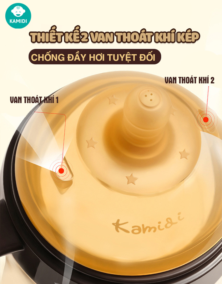 Mô tả Bình Sữa Kamidi Chất Liệu PPSU Cao Cấp An Toàn Cho Bé Sơ Sinh Chống Sặc Và Đầy Hơi Hiệu Quả Bé Ti Được Mọi Tư Thế - 4
