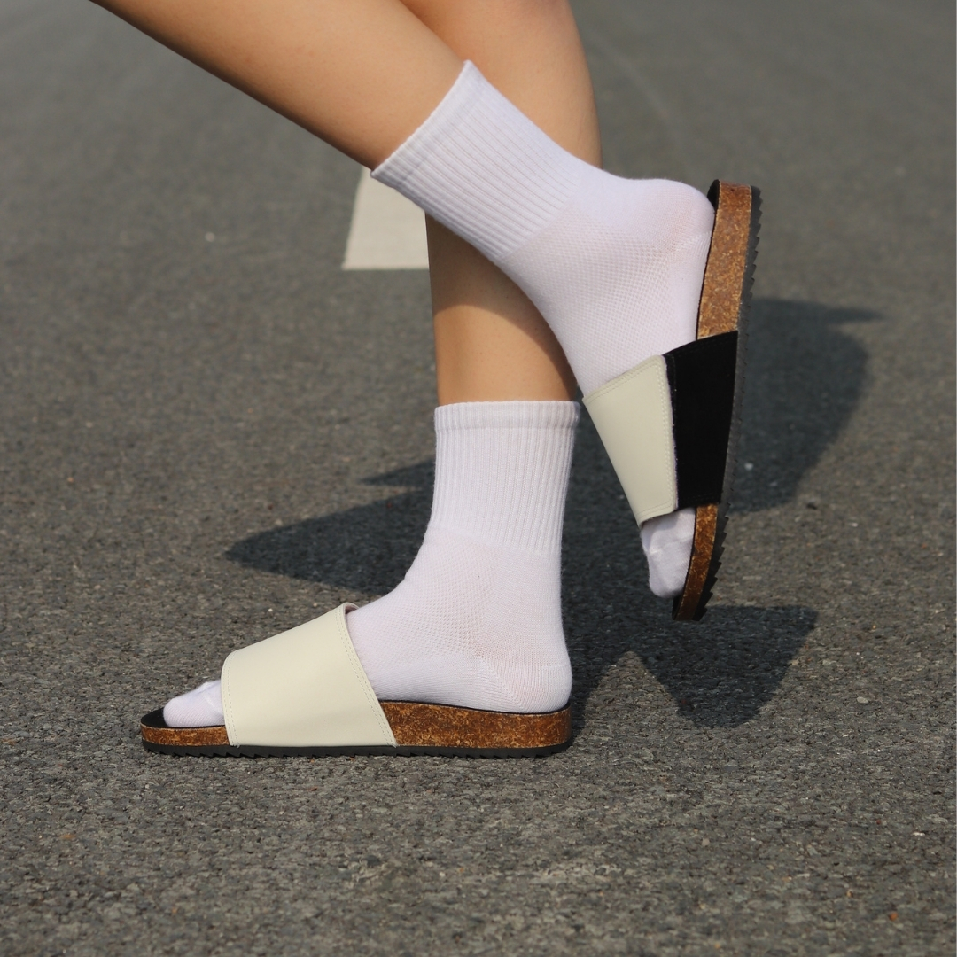 Mô tả Dép đế trấu birken nam nữ unisex BÒ da lộn Xé Dán quai ngang chính hãng BIGSIZE 35 - 43 Hishoo R103 - 5