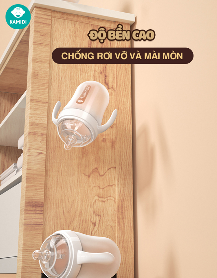 Mô tả Bình Sữa Kamidi Chất Liệu Silicon Trắng Dung Tích 150ml/250ml - 8