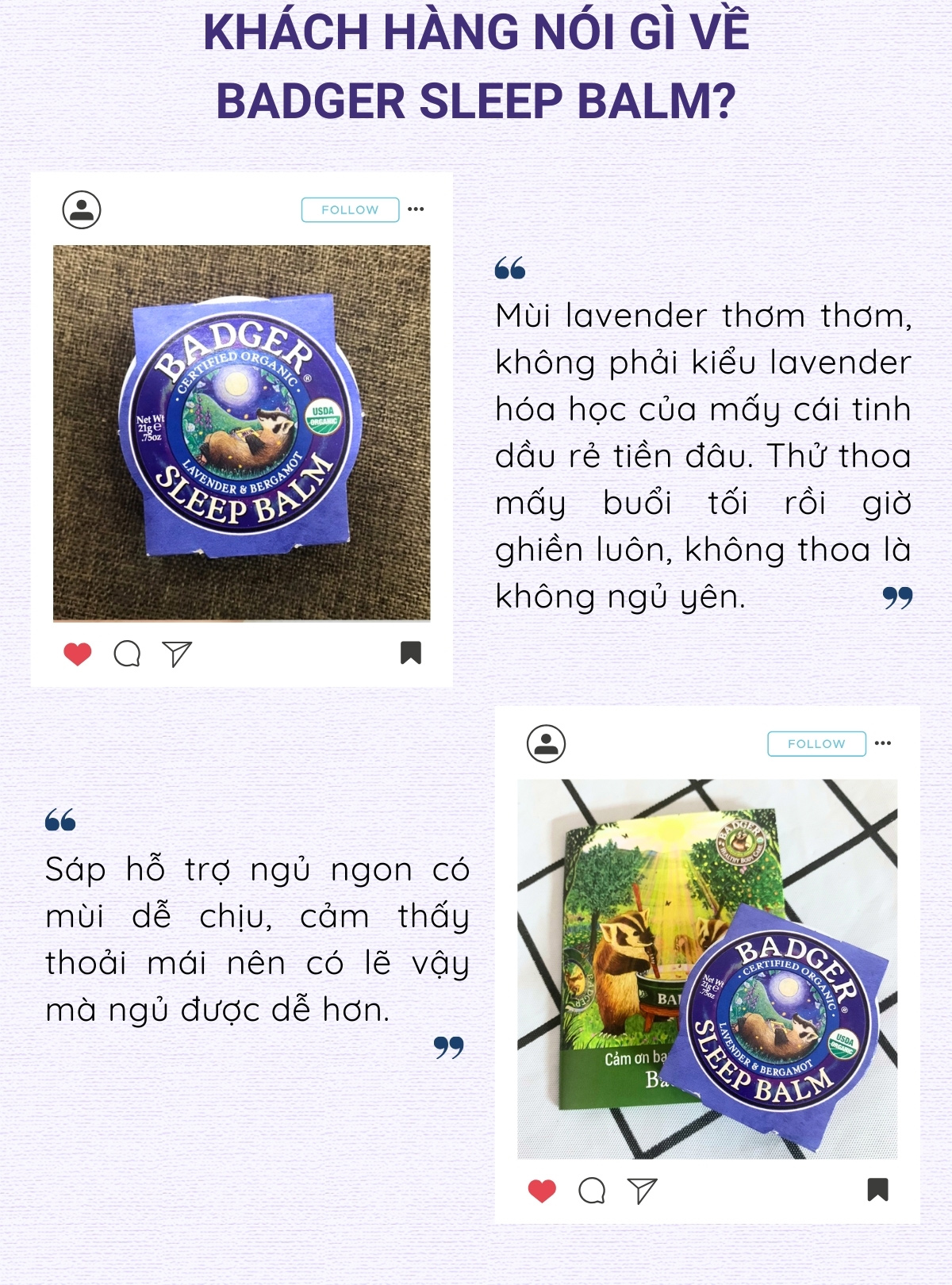 Mô tả Sáp dầu hữu cơ giúp ngủ ngon BADGER Sleep Balm organic giúp dễ ngủ an toàn cho người lớn và trẻ em - 21g 56g - 5