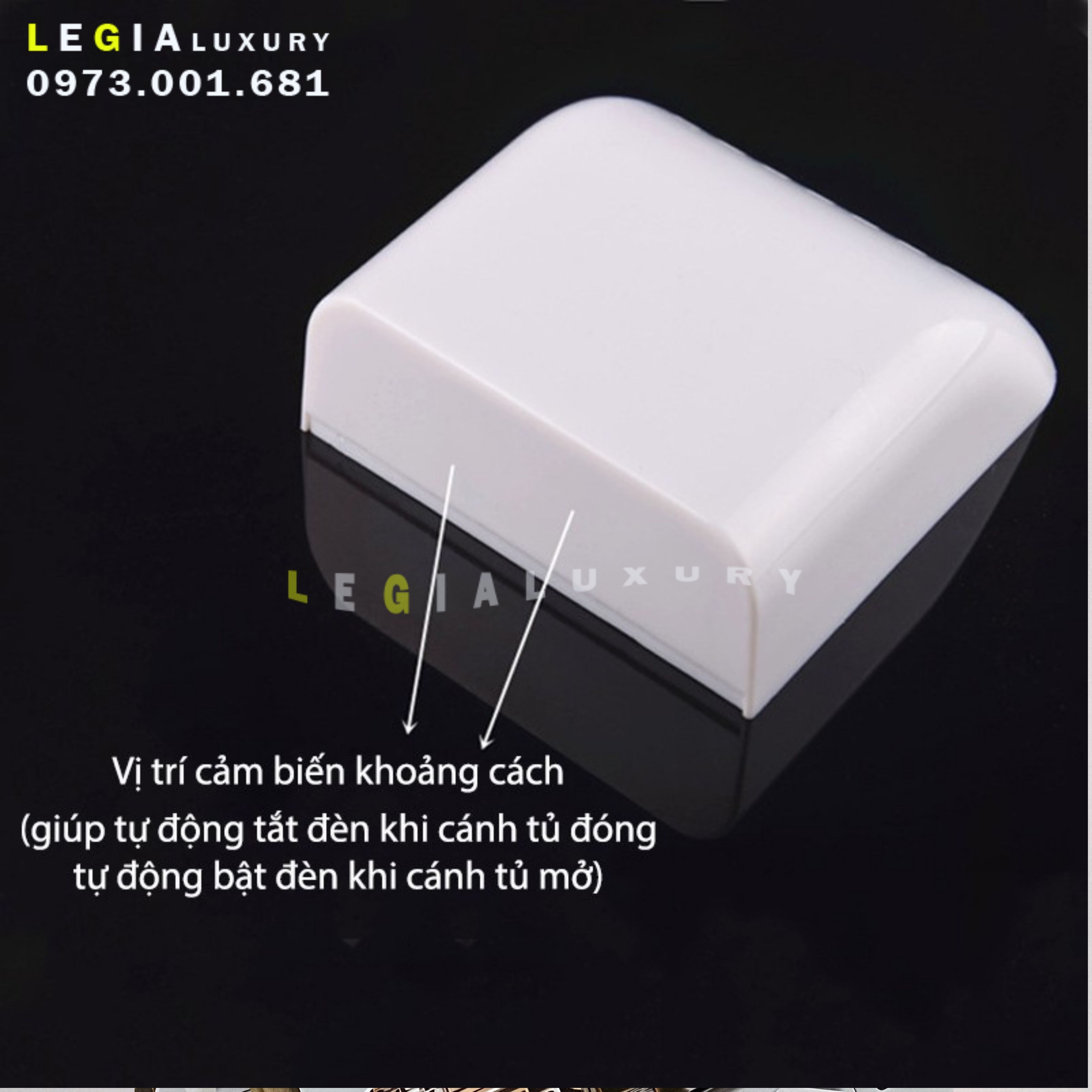 Mô tả Đèn LED cảm ứng tự động sáng Lê Gia | Đèn LED cảm biến gắn tủ cánh cửa tủ thông minh | Đèn LED cảm biến siêu nhạy - 2
