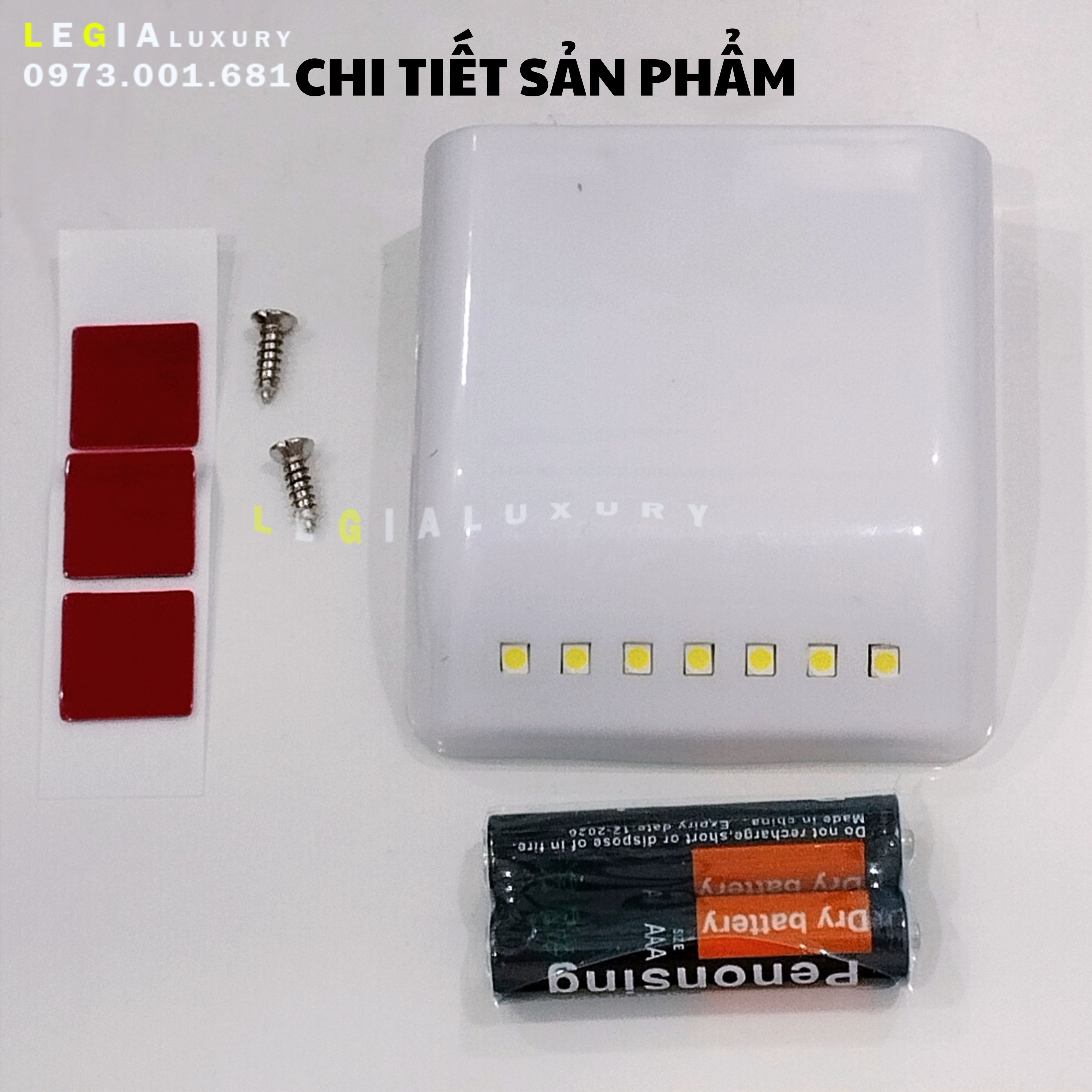 Mô tả Đèn LED cảm ứng tự động sáng Lê Gia | Đèn LED cảm biến gắn tủ cánh cửa tủ thông minh | Đèn LED cảm biến siêu nhạy - 6