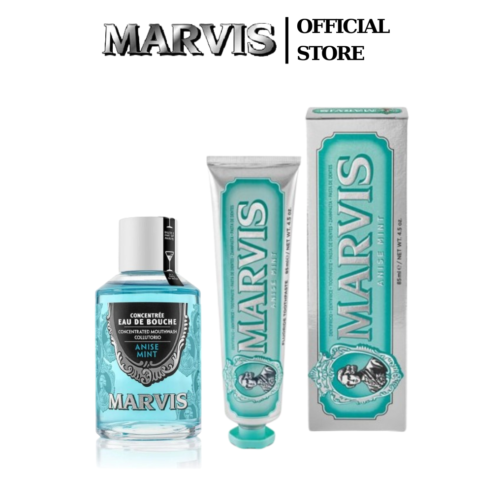 Mô tả Combo Nước Súc Miệng Và Kem Đánh Răng Marvis Anise Mint Hương Bạc Hà Và Quế Hồi – Marvis Chính Hãng - 1