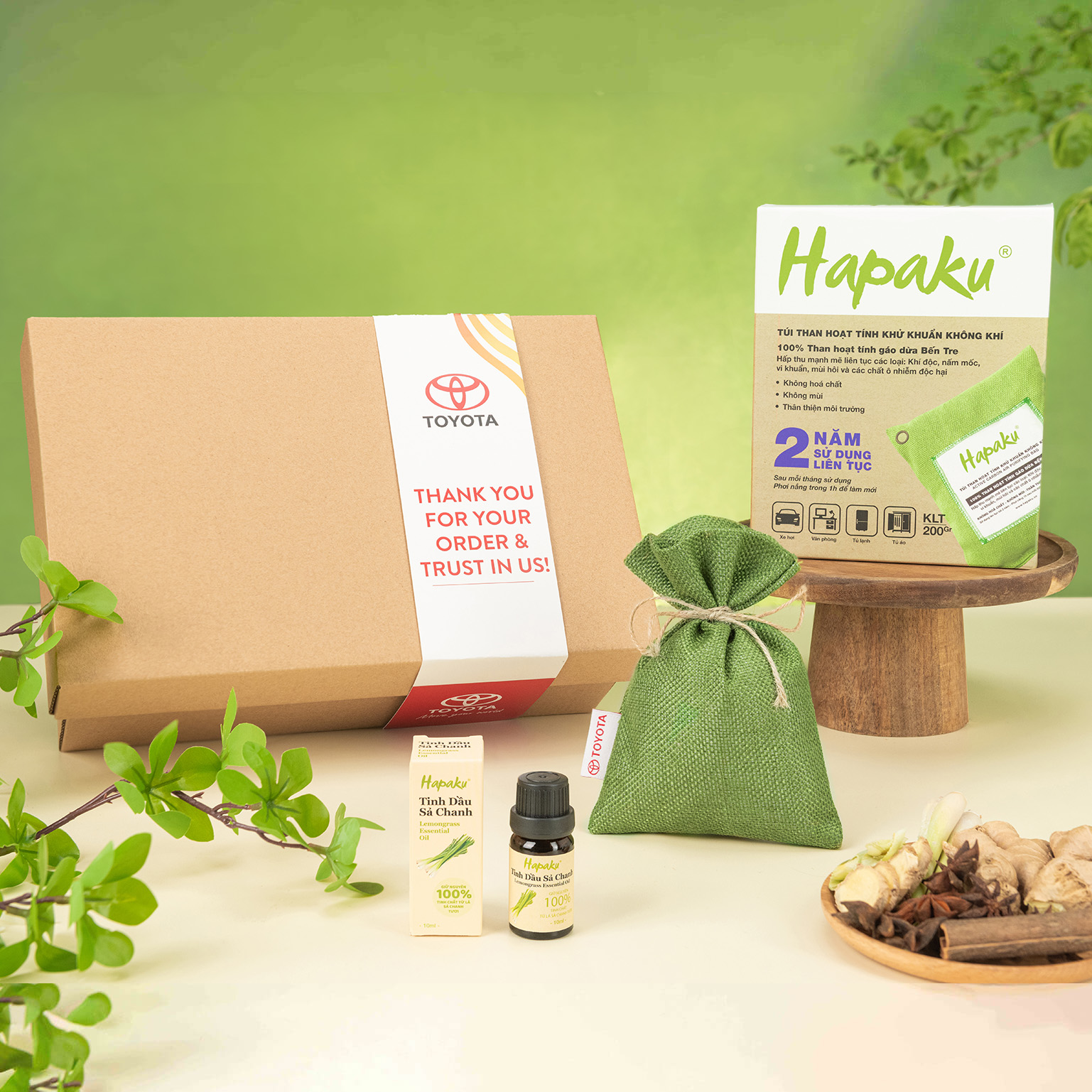 Mô tả Túi Than Hoạt Tính Hapaku Khử Mùi Ô Tô, Hút Ẩm Khử Độc, Từ Than Gáo Dừa Bến Tre 200Gr - 3