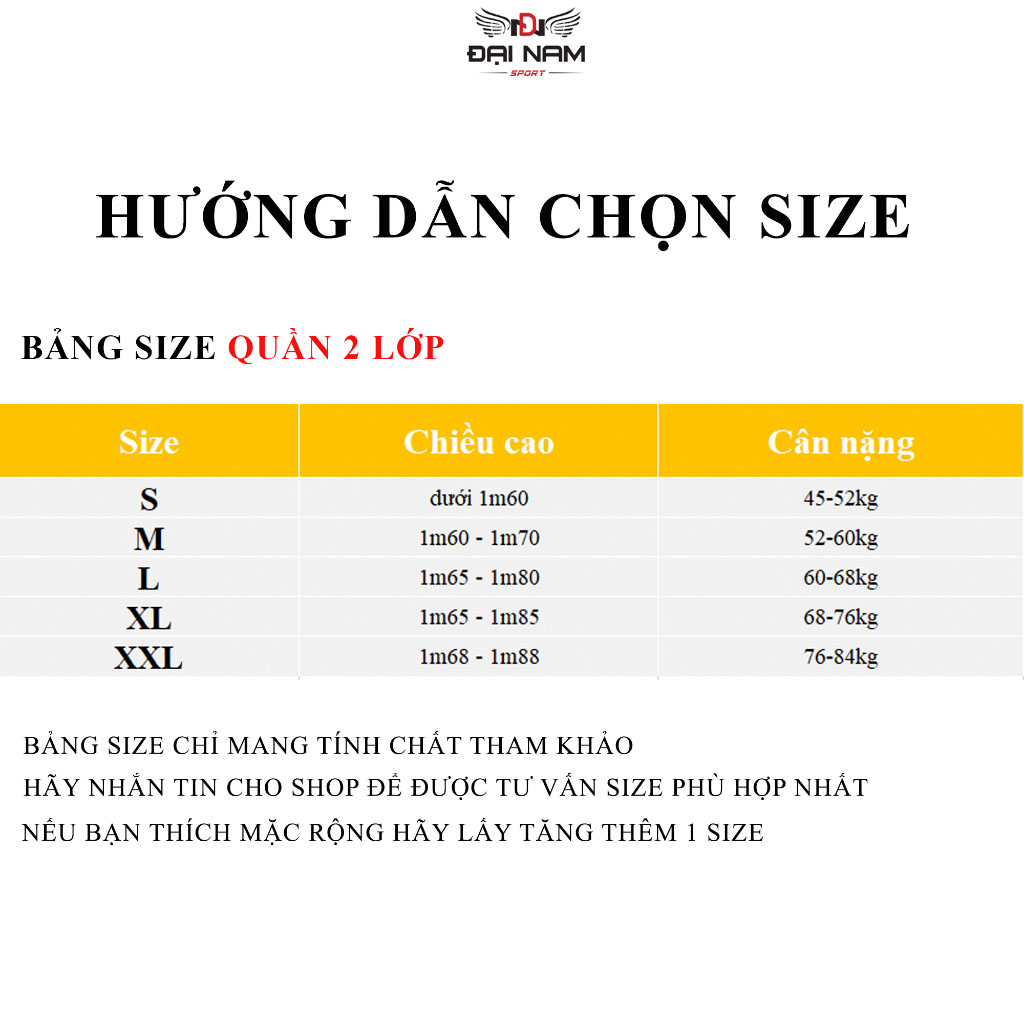 Mô tả Quần Tập Gym Nam 2 Lớp Siêu Bền,Co Giãn,Thoáng Khí DNS54 Chính Hãng Đại Nam Sport - 1