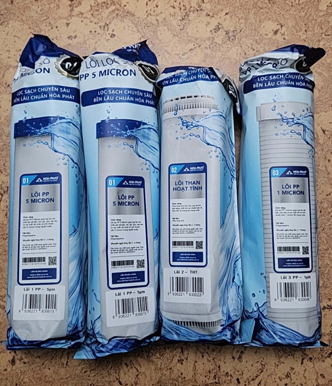 Mô tả Lõi lọc nước Hòa Phát số 1, số 2, số 3- Dùng cho tất cả các máy lọc nước lõi rời - 5