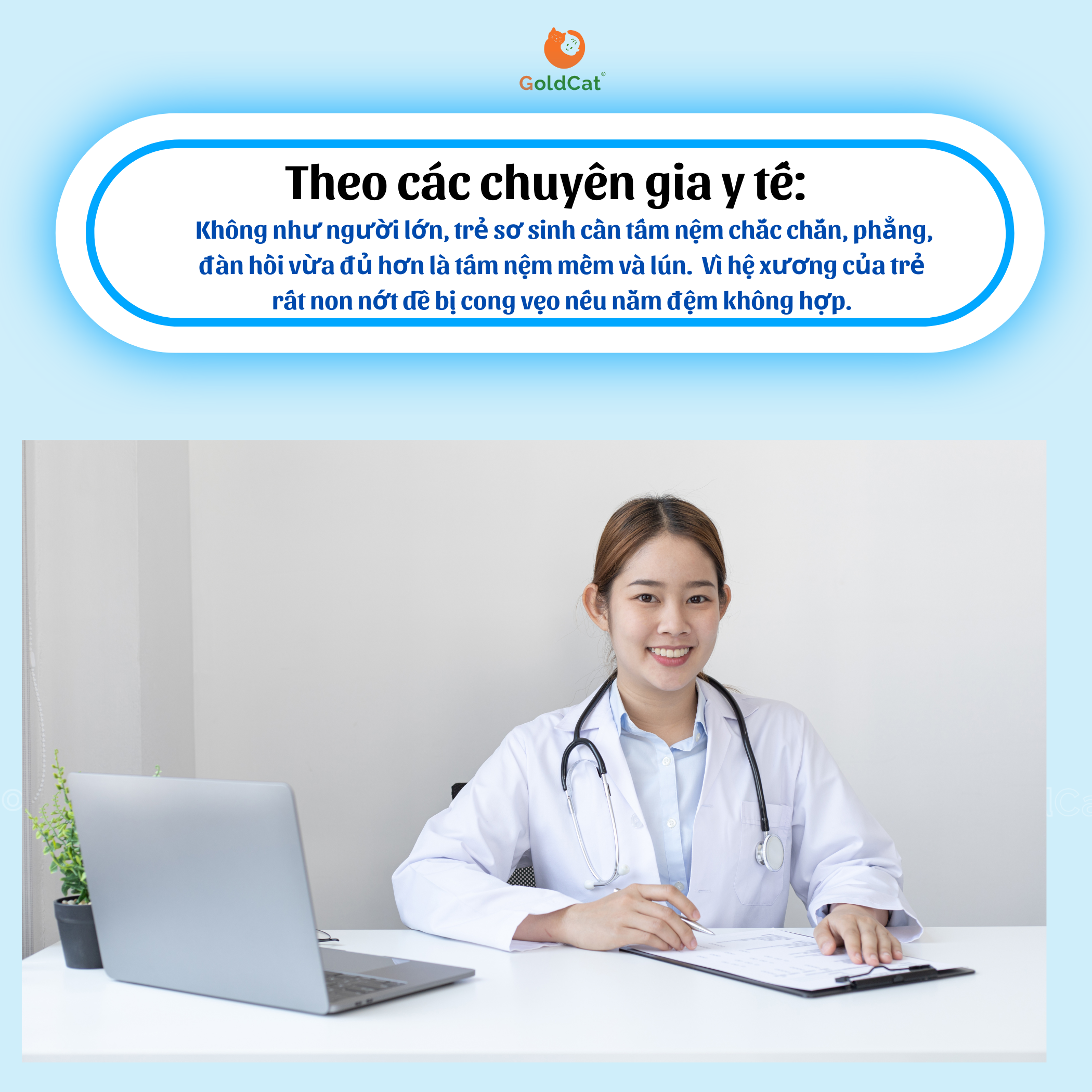 Mô tả Đệm Cao Su Non GoldCat Dùng Cho Cũi Trẻ Em, Độ Dày 5cm, Đàn Hồi, Hỗ Trợ Phát Triển Xương , Cắt Theo Yêu Cầu. - 2
