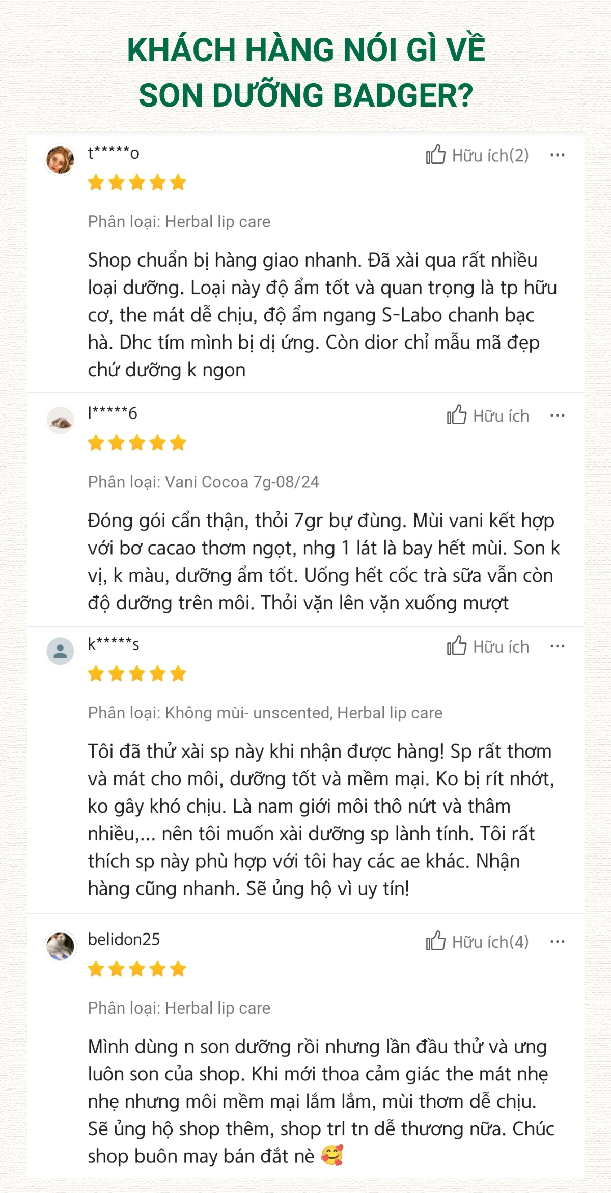 Mô tả Son dưỡng môi hữu cơ BADGER Lip Balm USDA Organic - 4.2g - 5