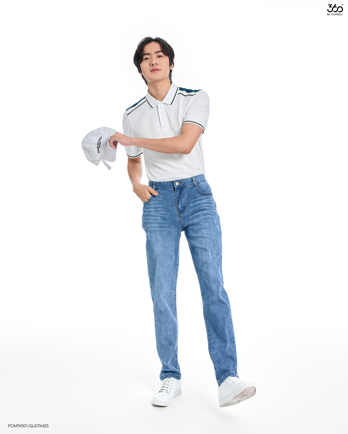 Mô tả Áo polo nam cổ điển ngắn tay phối màu thương hiệu 360 Boutique chất liệu pique cao cấp - POMTK501 - 1