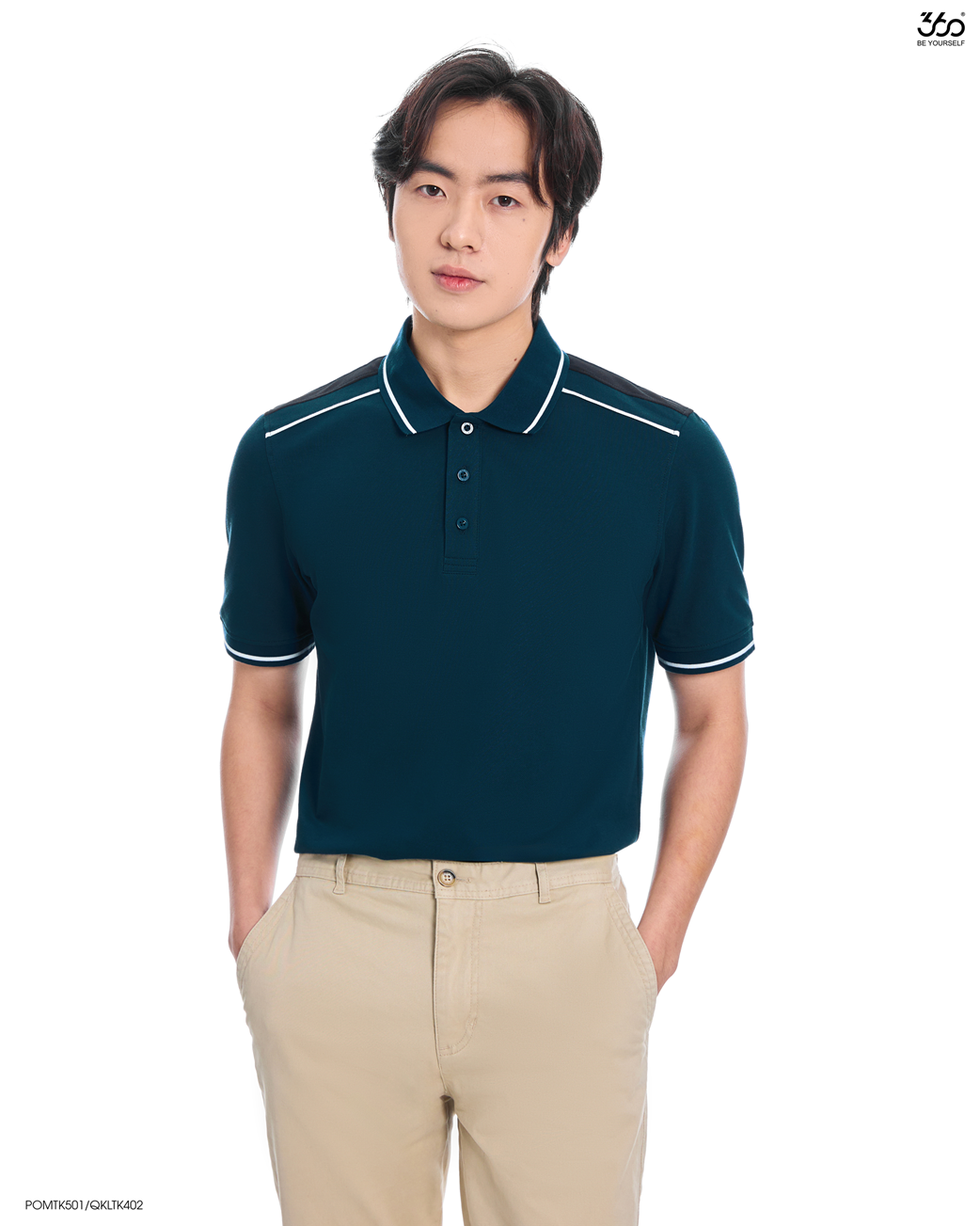 Mô tả Áo polo nam cổ điển ngắn tay phối màu thương hiệu 360 Boutique chất liệu pique cao cấp - POMTK501 - 4