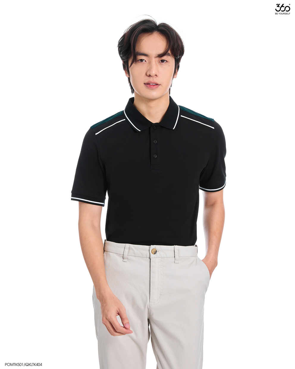 Mô tả Áo polo nam cổ điển ngắn tay phối màu thương hiệu 360 Boutique chất liệu pique cao cấp - POMTK501 - 5