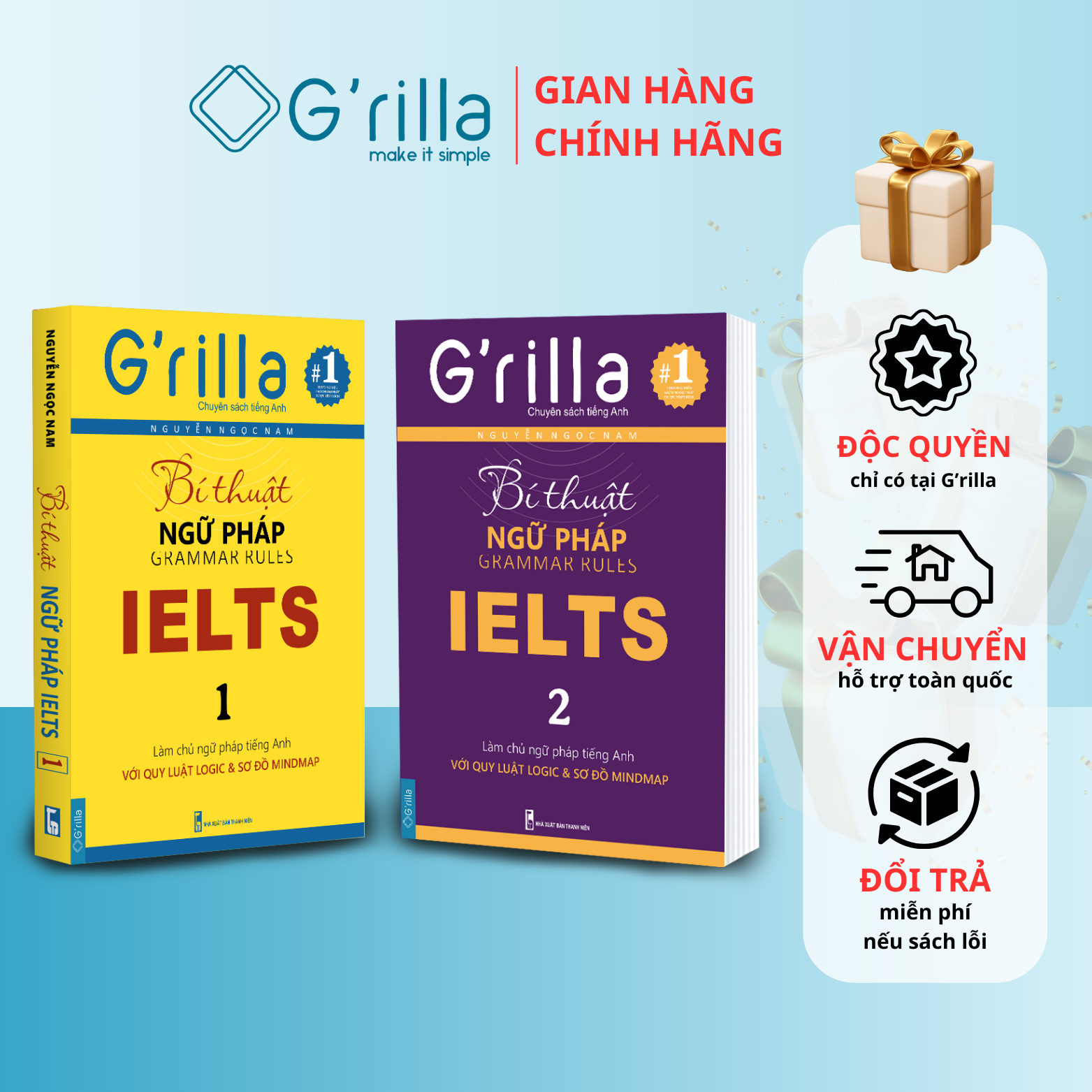 Mô tả Sách - Combo Bí thuật Ngữ pháp IELTS Grilla Tập 1 và 2 - 1