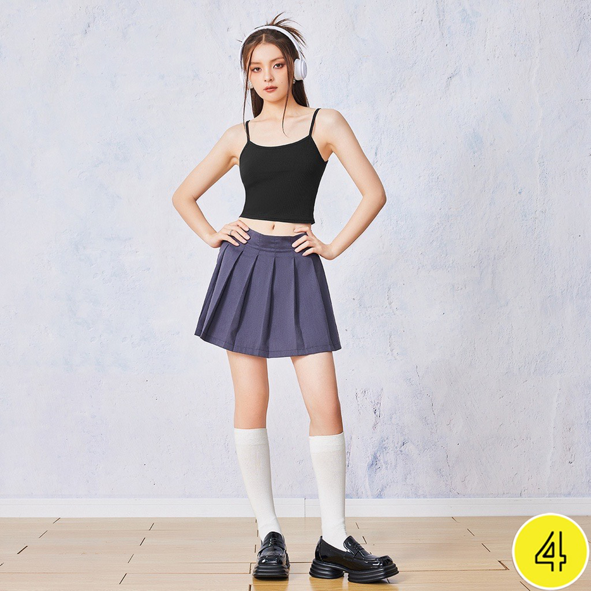 Mô tả Áo hai dây crotop nữ trơn basic 4LOVA chất liệu thun tăm cotton mềm mại, thoáng mát EVA058 - 3