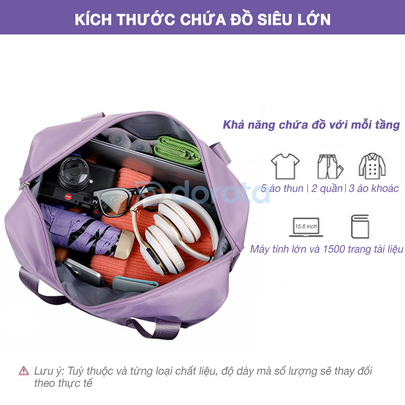 Mô tả Túi du lịch 3 tầng gấp gọn có bánh xe kích thước lớn đi dã ngoại, công tác kéo tay, cài vali 3TBX - 3