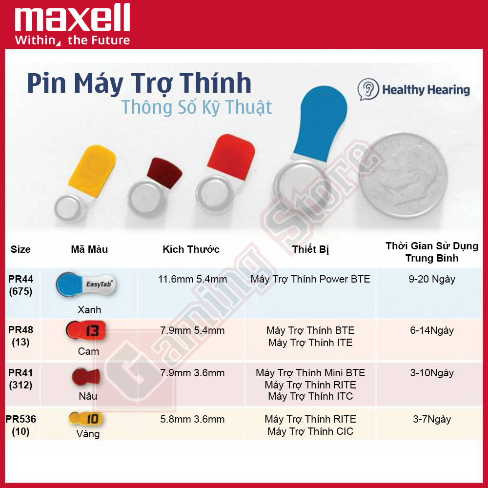 Pin Maxell PR41 ( Pin 312 ) / PR44 ( Pin 675 ) / PR48 ( Pin 13 ...