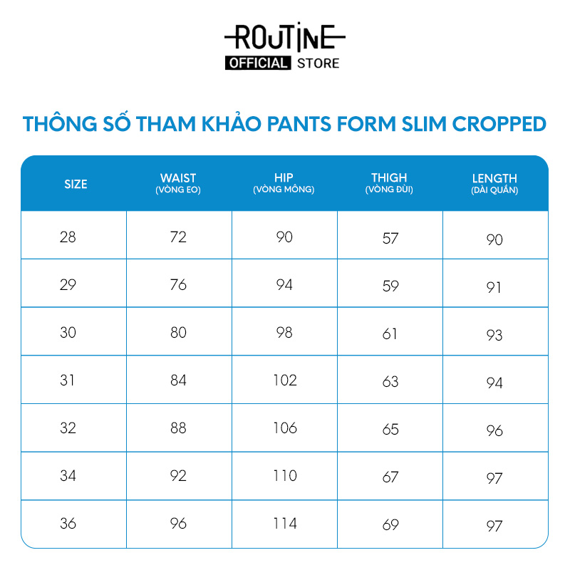 Quần Jean Nam Trơn Ống Ôm Form Slim Crop - Routine 10S23DPA005 | Shopee ...