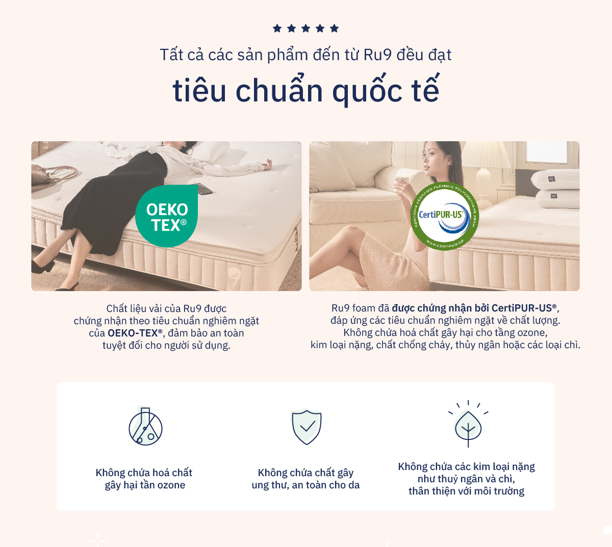 Mô tả Nệm Hybrid Ru9 25cm | Công Nghệ Mới Kết Hợp Túi Lò Xo Và Foam | 4 Kích Thước | Tùy Chọn Độ Êm - 4